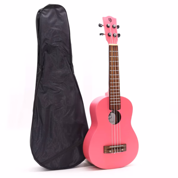Ambachtelijk Gemaakte Ukelele - Felroze Afwerking (4 Snaren) - Afbeelding 4
