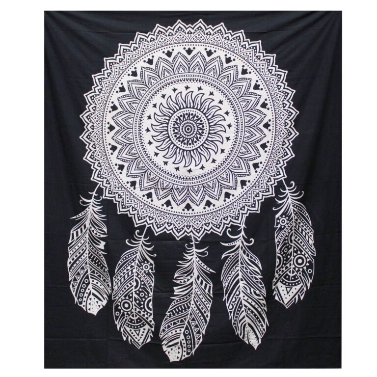 BW-Double-Cotton-Bedspread-Wall-Hanging-Dreamcatcher