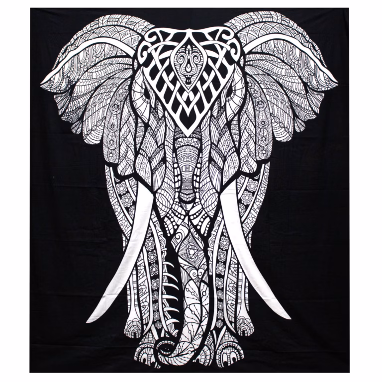 BW-Double-Cotton-Bedspread-Wall-Hanging-Elephant