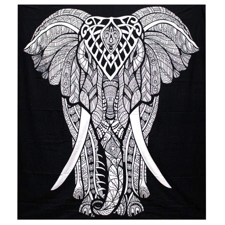 BW-Double-Cotton-Bedspread-Wall-Hanging-Elephant