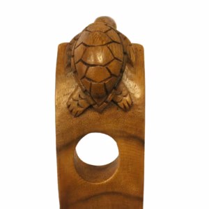 Houten Wijnfleshouder - Schildpad