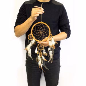 Bali Dreamcatcher - Large Round - Cream/Coffee/Choc