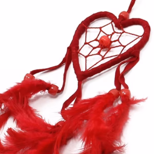 Atrapasueños Bali Corazón Peq - Negro/Blanco/Rojo