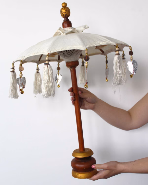 Sombrilla Bali Decoracion De Hogar - Lona - Natural - 40Cm - Imagen 4