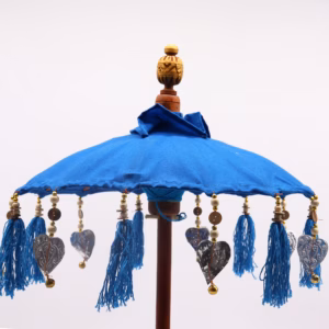 Bali Home Decor Parasol - Cotton - Blue - 40cm