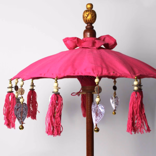 Bali Home Decor Sonnenschirm – Baumwolle – Rosa – 40 Cm – Bild 2