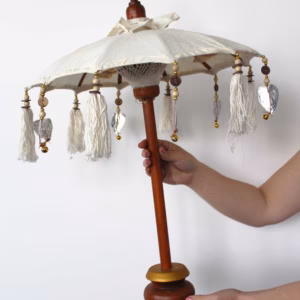 Bali Parasol - Bomuld - Turkis - 40cm