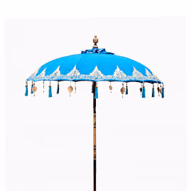 Bali Patio Parasoll - Bomull - Turkis Dekor - 2M