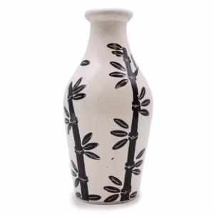 Vase med Bambusmotiv - Naturell