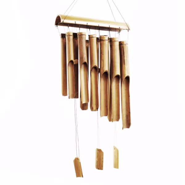 Bamboo Windchime - Natural Finish - 12 Large Tubes - Image 2