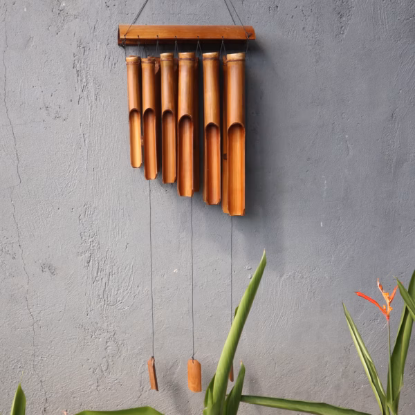 Bamboo Windchime - Natural Finish - 12 Large Tubes - Image 3