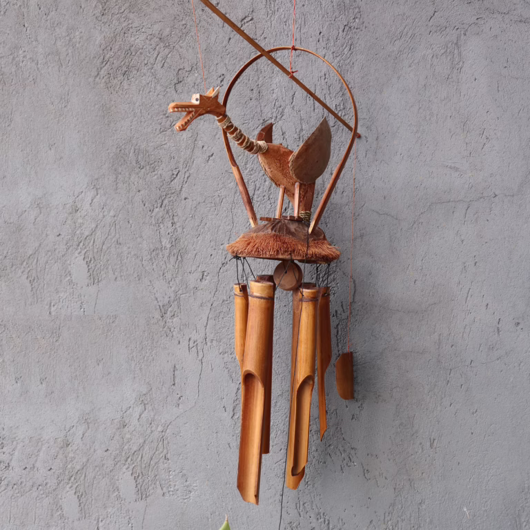Bamboo-Windchime-Natural-finish-Coconut-Dragon