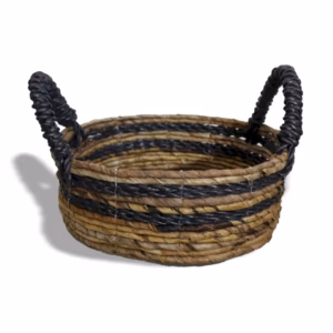 Bananenblad & Hitam Raffia Mand - Set van 2
