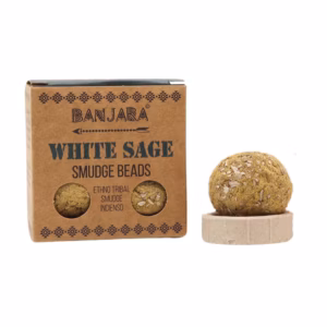 Banjara Smudge Beads / Bombs - Hvit Salvie