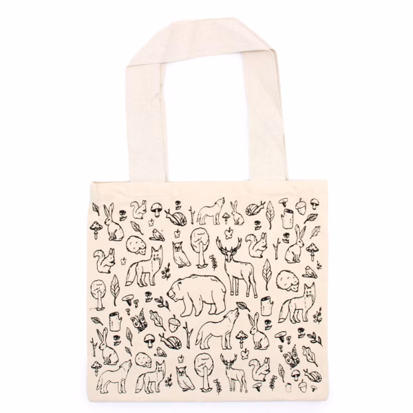 Bolsa De Algodón - 38X42Cm - Vida En El Bosque