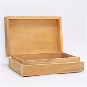 Rectangle Box - Hamsa Black Engraved - Large