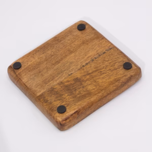 Square Trinket Tray - Mushroom Design Teal - Large