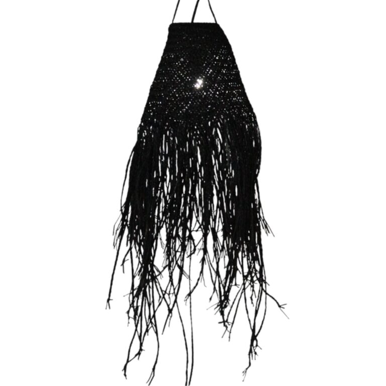 Black-Braided-in-Doum-Suspension-Lamp-Shade-20x15cm