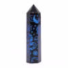 Schwarze Obsidianspitzen (ca. 60–70 g, 9 cm) – Mystic Story – Mitternachtsblau – Bild 4