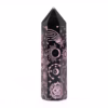 Svart Obsidian Spiss (Ca. 60-70 G 9 cm) - Mystic Story - Rose Pink - Bilde 5