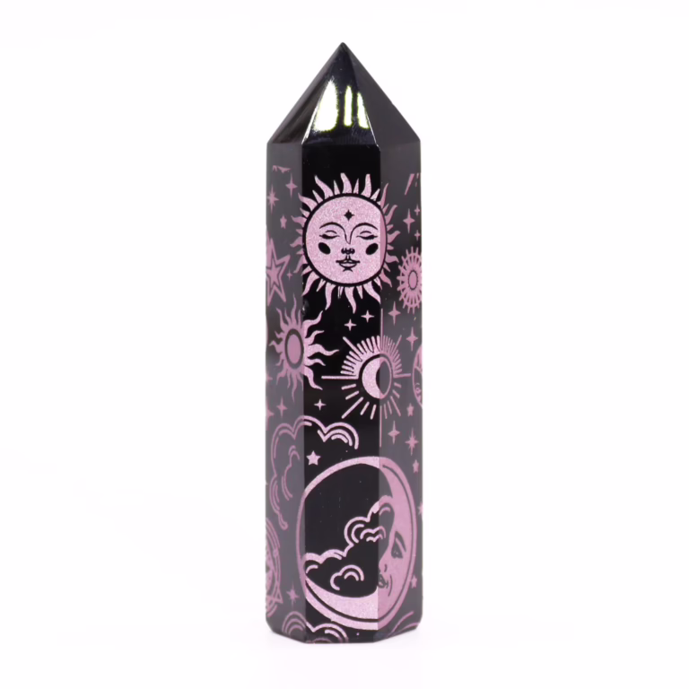 Black-Obsidian-Points-approx-60-70-gm-9cm-Mystic-Story-Rose-Pink