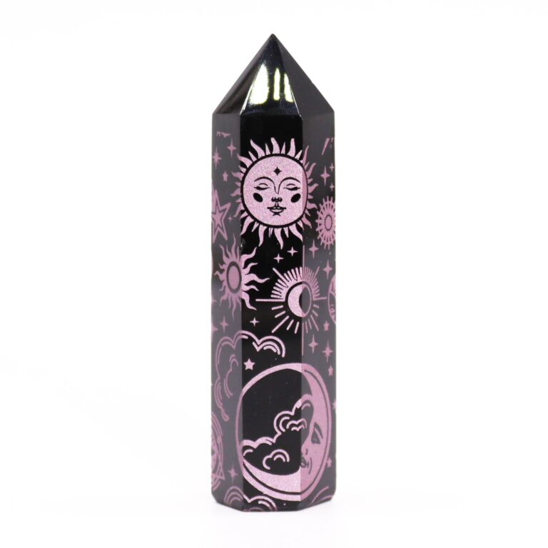 Black-Obsidian-Points-approx-60-70-gm-9cm-Mystic-Story-Rose-Pink