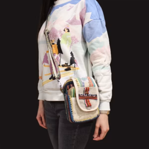 Sac à Bandoulière en Chanvre et Jhari - Sac de Voyage