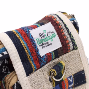 Sac à Bandoulière en Chanvre et Jhari - Sac de Voyage