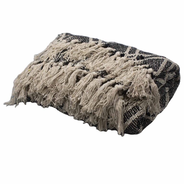 Boho-Comfort-Throws-125x150cm-Black-Beige-Regency