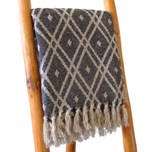 Boho Comfort Pledd -125x150cm - Svart & Beige Regency