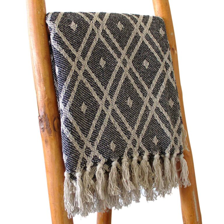 Boho-Comfort-Throws-125x150cm-Black-Beige-Regency