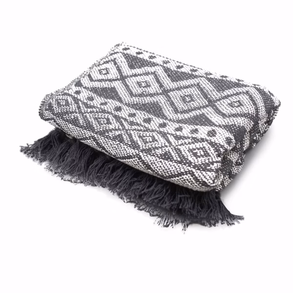 Boho Comfort Plaid - 125X150cm - Grå - Image 4