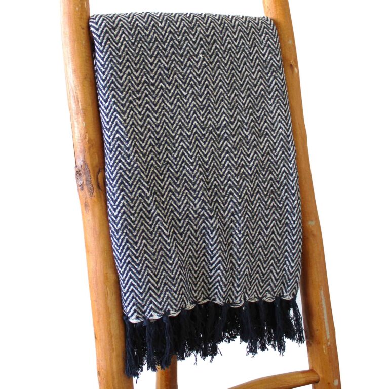 Boho-Comfort-Throws-125x150cm-Navy-Zigzag