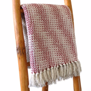Boho Comfort Pledd - 125x150cm - Ruby Two Tone