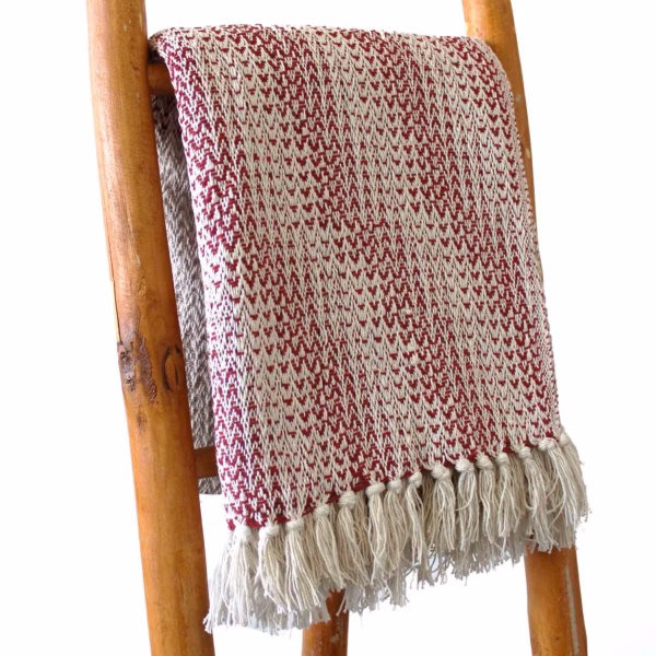 Boho Comfort Pledd - 125x150cm - Ruby Two Tone