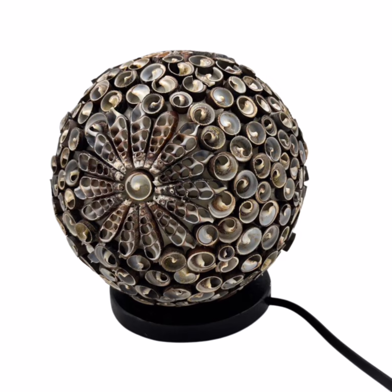 Boho-Sea-Shell-Lamp-Chocolate-Twist-Globe-15cm