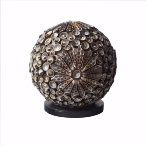 Boho Havskjell Lampe - Chocolate Twist Globe - 15 cm