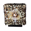 Boho Sea Shell Lamp - Chocolate Twist Square - 15cm - Image 3