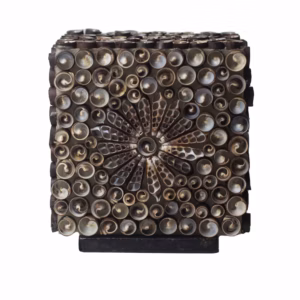 Boho Havskjell Lampe - Chocolate Twist Square - 15 cm
