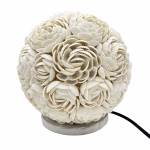 Boho - Muschellampe - Rosenkugel - 20cm