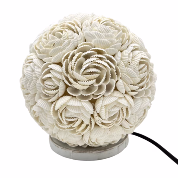 Boho Havskjell Lampe - Rose Globe - 20 cm - Bilde 2