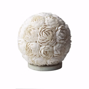 Boho Havskjell Lampe - Rose Globe - 20 cm