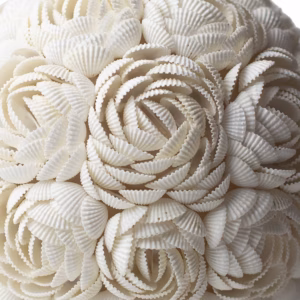 Boho - Muschellampe - Rosenkugel - 20cm