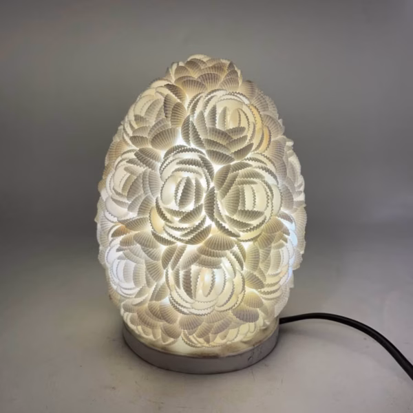 Boho Havskjell Lampe - Rose Oval - 15cm - Bilde 4