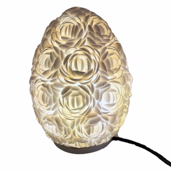 Boho Havskjell Lampe - Rose Oval - 20 cm - Bilde 3