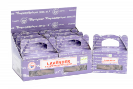Røkelseskjegler Backflow Eske / Boks med - Satya Lavender Dhoop
