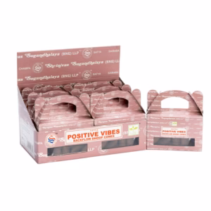 Røkelseskjegler Backflow Eske / Boks med - Satya Positive Vibes Dhoop