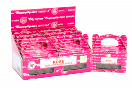 Røkelseskjegler Backflow Boks med - Satya Rose Dhoop