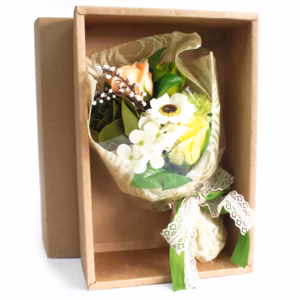Bouquet Flores Jabón en Caja - Verde