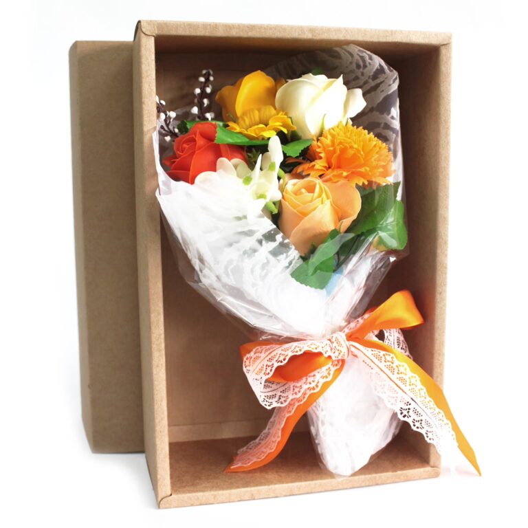 Boxed-Hand-Soap-Flower-Bouquet-Orange